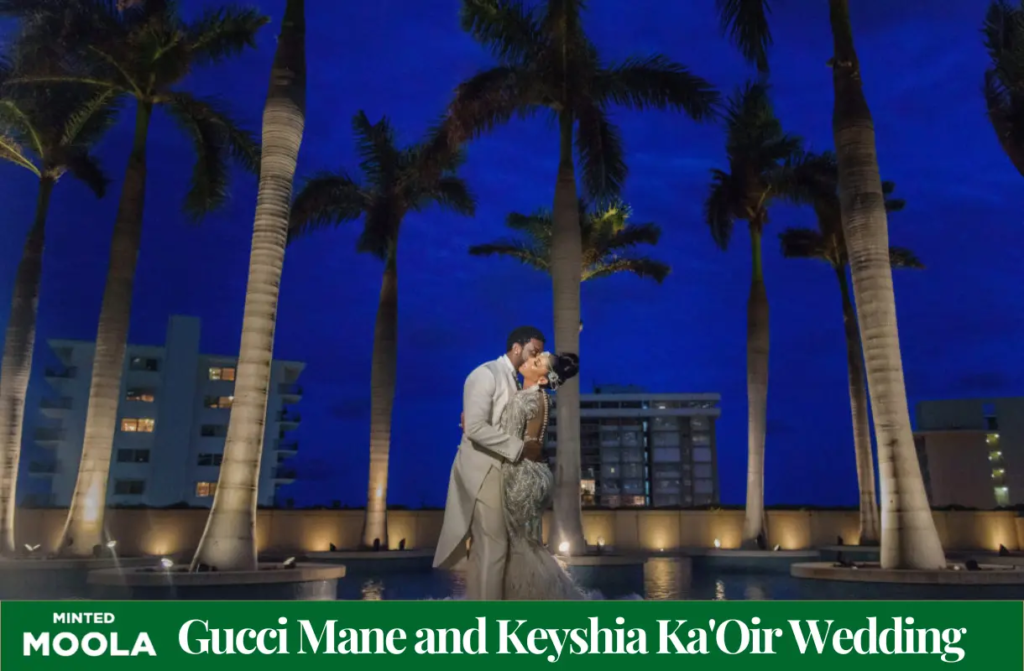 A signature photo from Gucci Mane and Keyshia Ka'Oir wedding