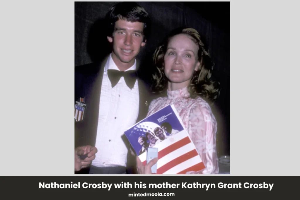 Nathaniel Crosby with his mother Kathryn Grant Crosby